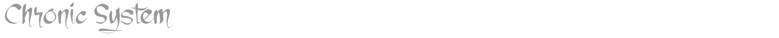 Chronic System font preview